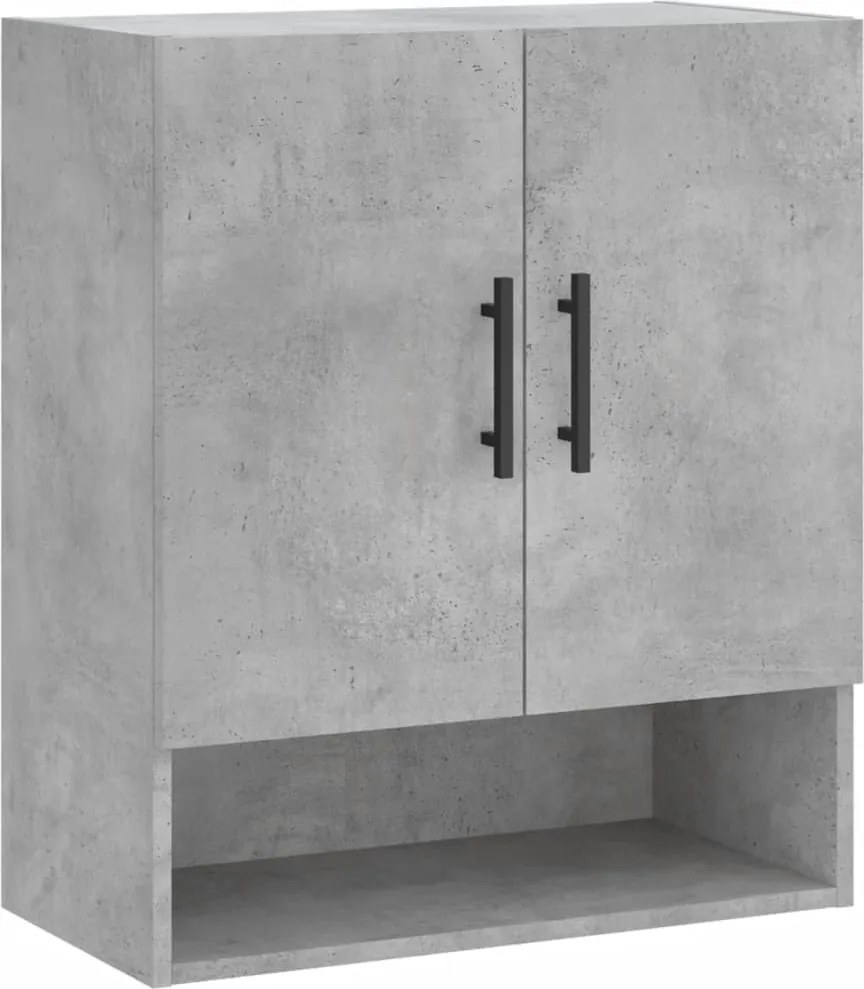 vidaXL betonszürke szerelt fa faliszekrény 60 x 31 x 70 cm