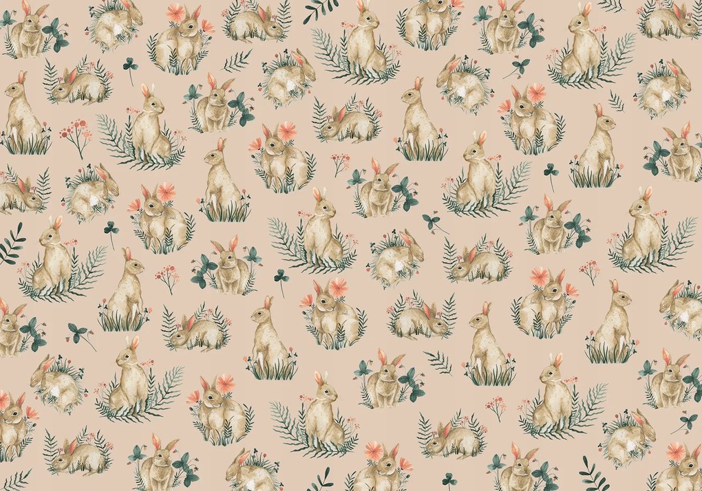 Fotótapéta gyerekeknek nyuszik nyulak flizelina