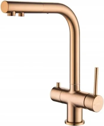 Háromutas álló konyhai csaptelep Blue Water Apala réz