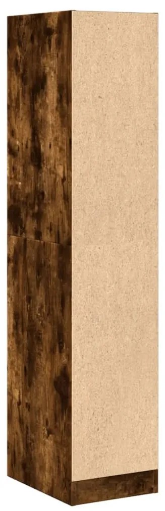 füstös tölgy színű szerelt fa patikaszekrény 30 x 41 x 144,5 cm