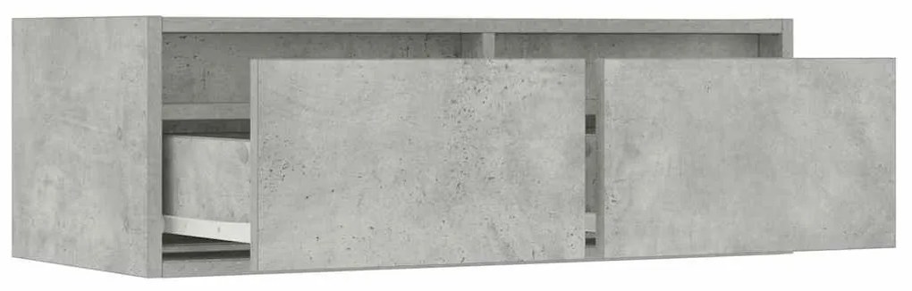 TV szekrény LED világítással beton szürke 75x35,5x25 cm