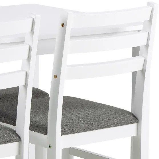 EMILY fehér étkezőgarnitúra (asztal és 4 db szék)