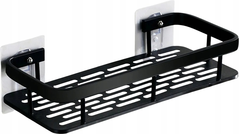 Fekete Fürdőszobai Akasztós Polc Zuhanyhoz Falra Akasztható Kozmetikai