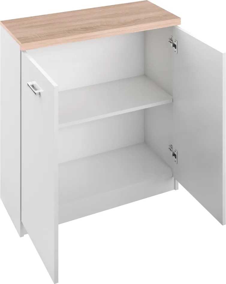 Komód 2D, fehér/tölgy sonoma, TOPTY TYP 13