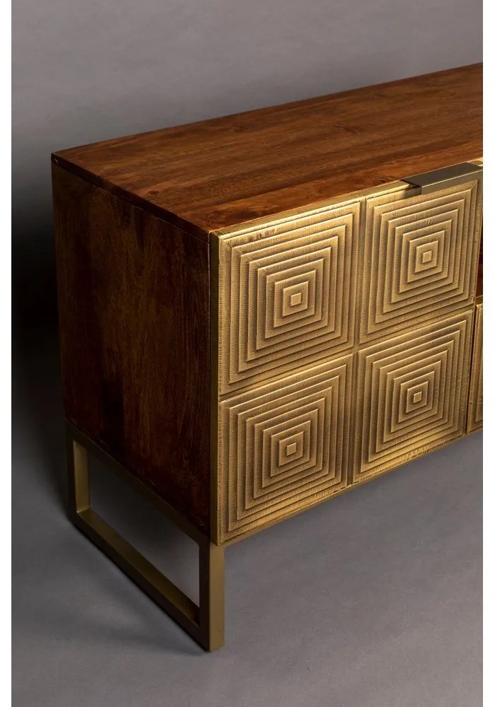 Aranyszínű mangófa TV-állvány 40x60 cm Volan – Dutchbone