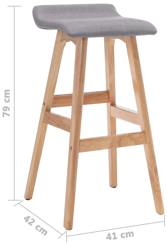 2 db világosszürke szövet bárszék