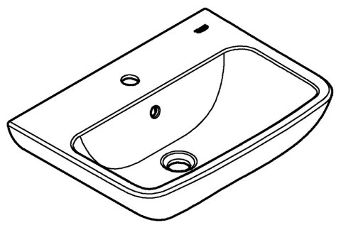 GROHE 39949000 - Mosdó START EDGE 550 × 400 mm kerámia/fehér