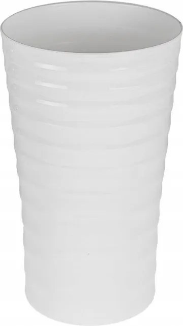 Virágtartó fehér prémium üveg fedél magasság 26 cm