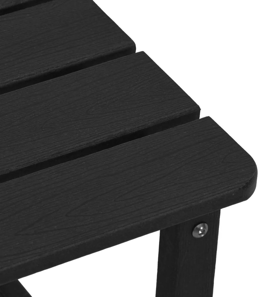 3 darabos kerti lounge szett - Fekete HDPE