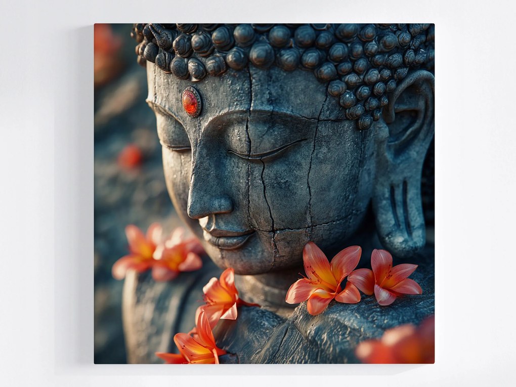 Vászonkép Canvas Szobor Arc Buddha Buddhizmus Zen Vallás 80x80