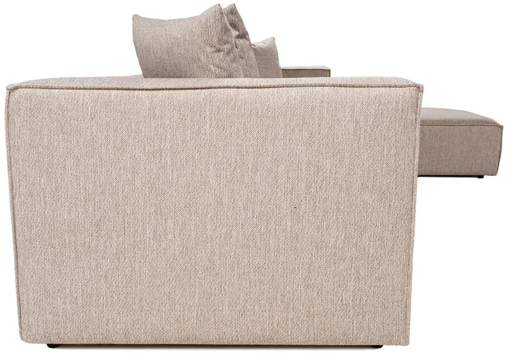 Sarokkanapé Sora (L1-O1-O1-1R-POUFFE ) - Homok Bézs