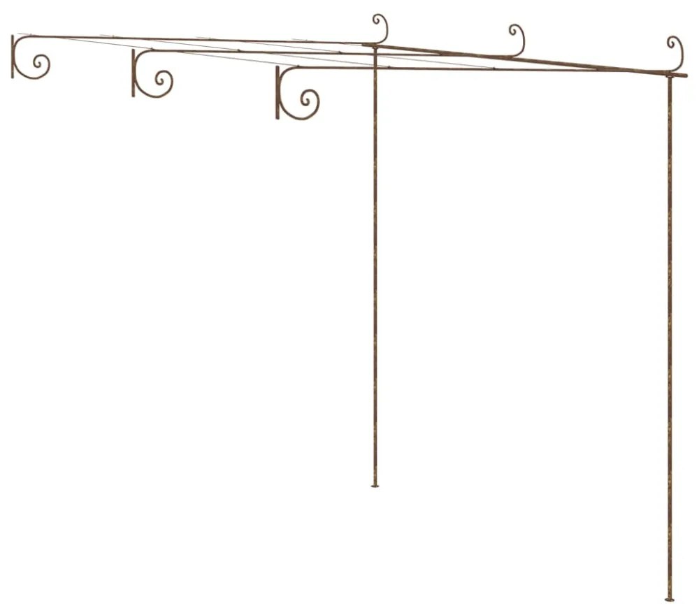antik barna vas kerti pergola 3 x 3 x 2,5 m
