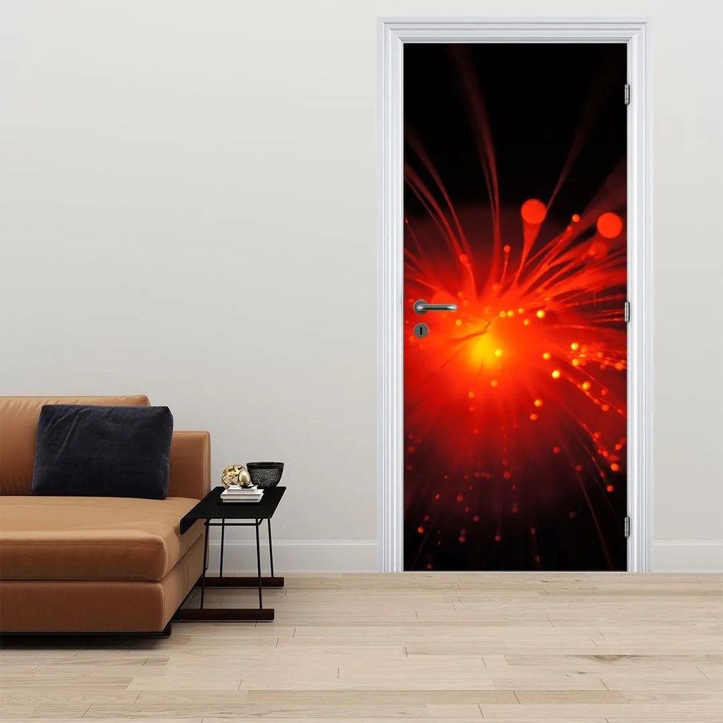 Fotótapéta ajtóra - Szikra, absztrakció (95x205cm)