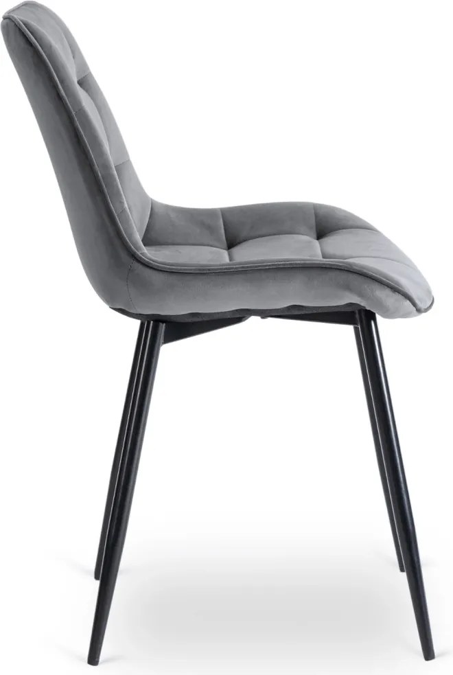 CHRIS szék szürke bársony