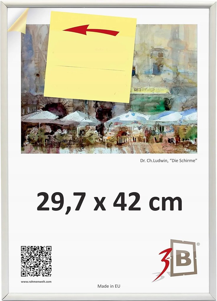 Képkeret Poszter Grafika 29,7x42cm Fehér