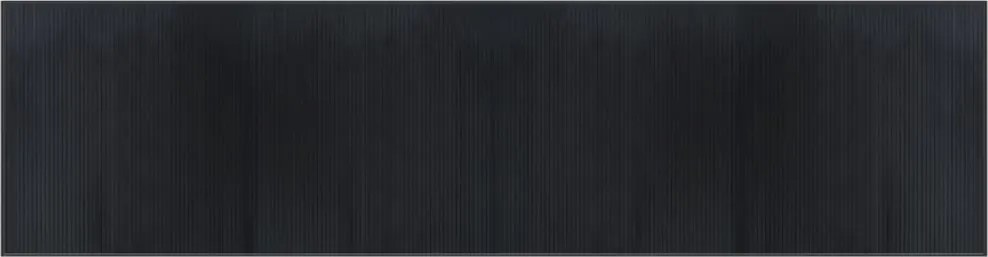 vidaXL négyszögletű fekete bambusz szőnyeg 100 x 400 cm