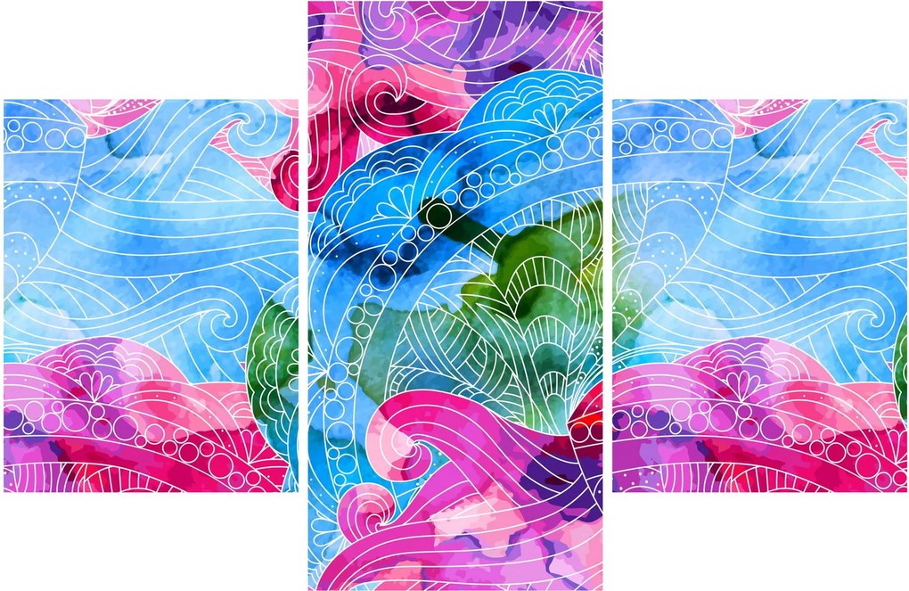 Kép - Színes hullámok (90x60 cm)