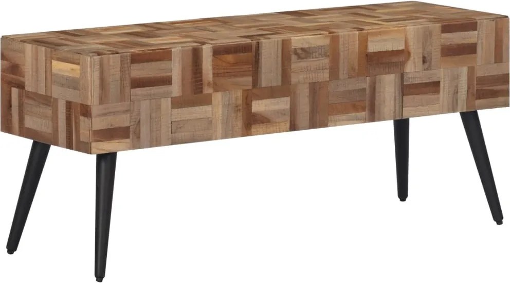 vidaXL tömör újrahasznosított tíkfa pad 110 x 35 x 45 cm