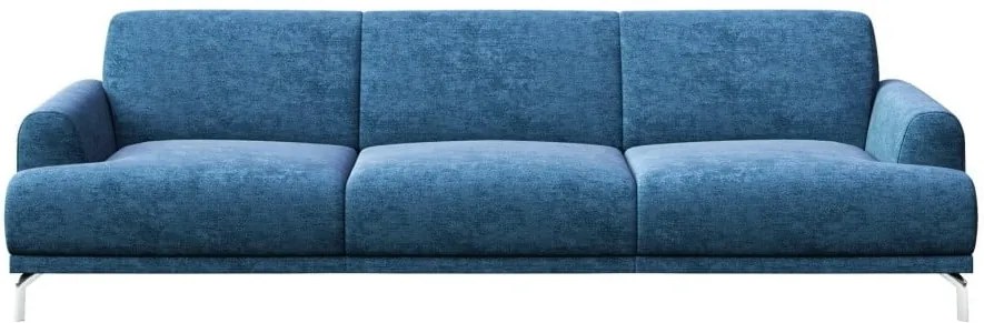 Puzo kék háromszemélyes kanapé fém lábakkal - MESONICA