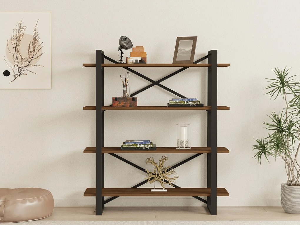könyvespolc Makro - Walnut