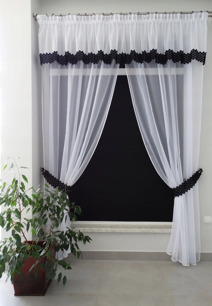 Mg Függöny szett fátyol Karnis Csipke varrott