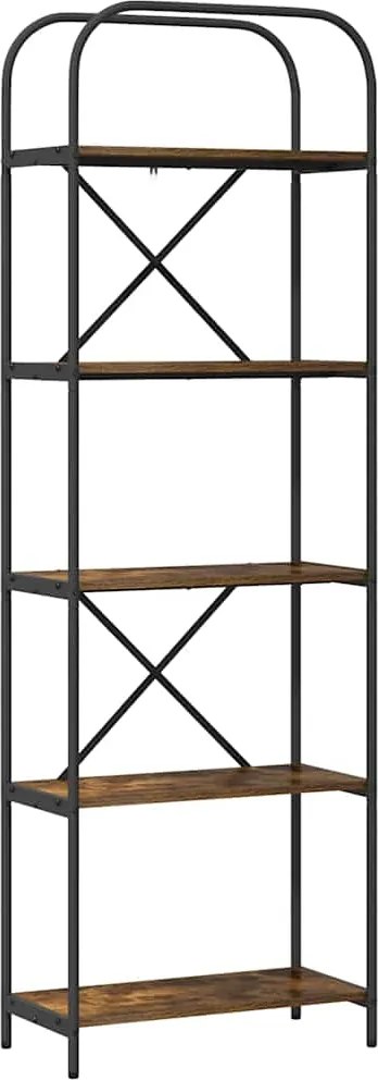vidaXL Könyvespolc Füstölt tölgy 60 x 30 x 183 cm Faanyag