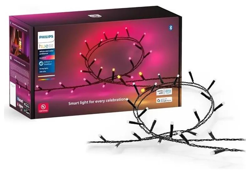 Philips-LED RGBW Dimmelhető kültéri lánc HUE WACA 250xLED 24,4 m IP54 8720169246621