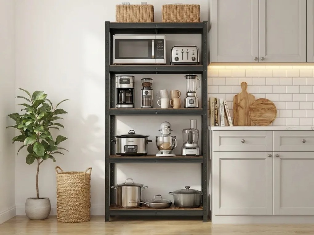 Fém polcos állvány TAYLOR 5 polc 150x75 cm