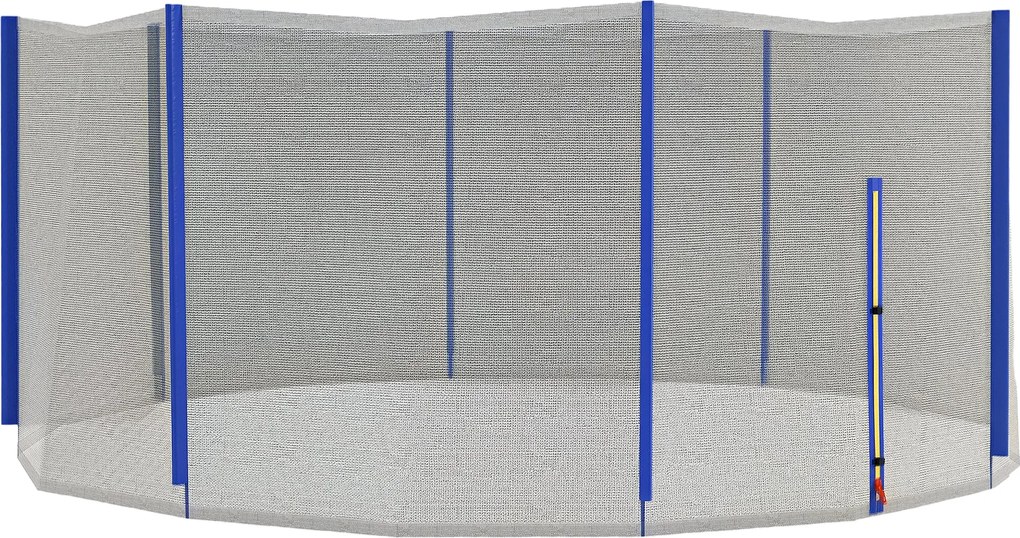 SPORTNOW Csereháló Ø 366 cm-es Trampolinokhoz 8 Egyenes Rúddal, Biztonsági Háló Trampolinokhoz, Kerek Háló Cipzáras Bejárattal | Aosom