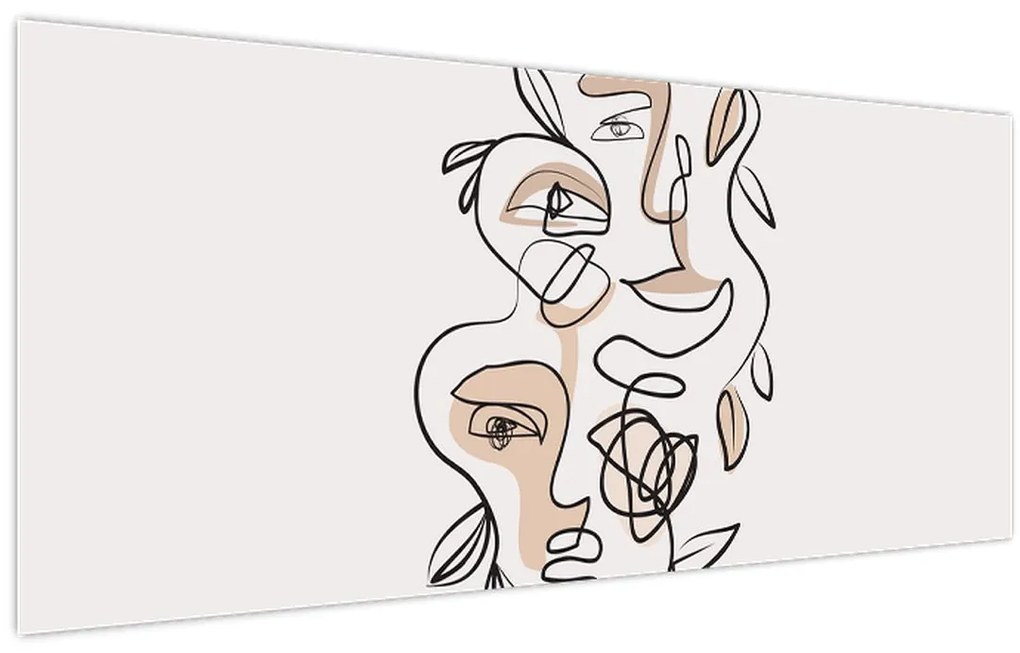 Kép - Line art arckezelés (120x50 cm)