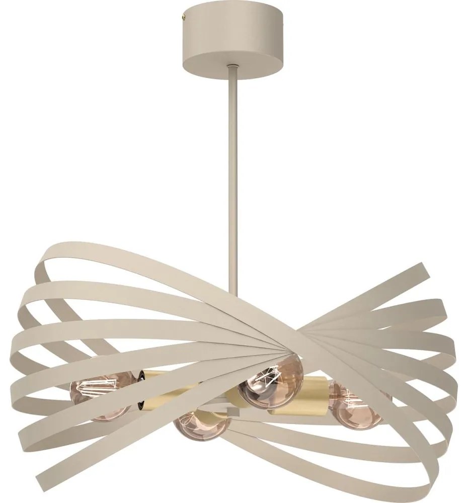 Luminex Csillár rúdon SPARKLE 4xE27/15W/230V bézs LU8993A