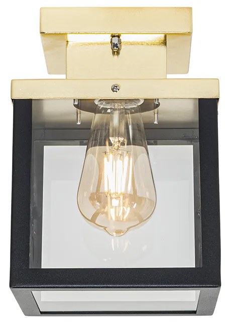 Ipari kültéri mennyezeti lámpa fekete arannyal - Rotterdam