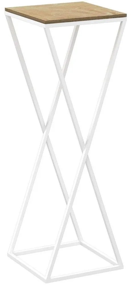 Virágállvány 70x24 cm fehér