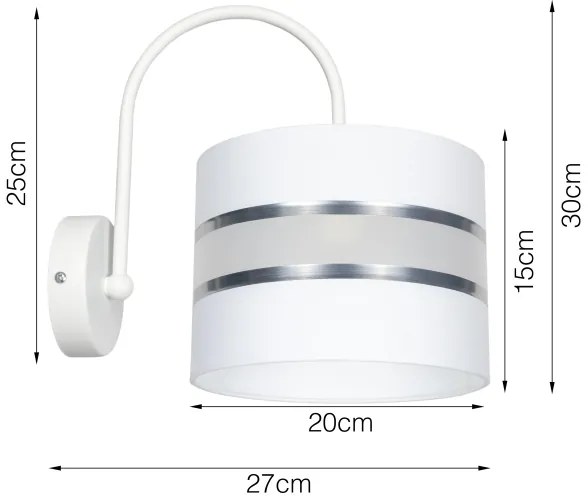 Fali lámpa CORAL 1xE27/60W/230V fehér