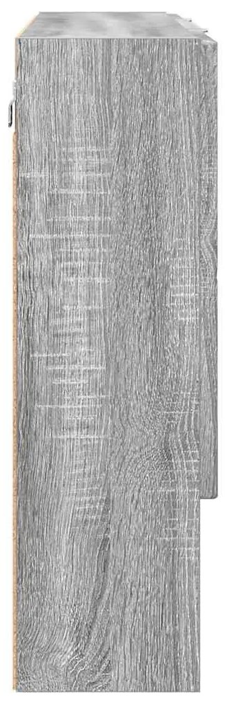 Fürdőszobai tükörszekrény Szürke sonoma 80 x 17 x 55 cm Faanyag