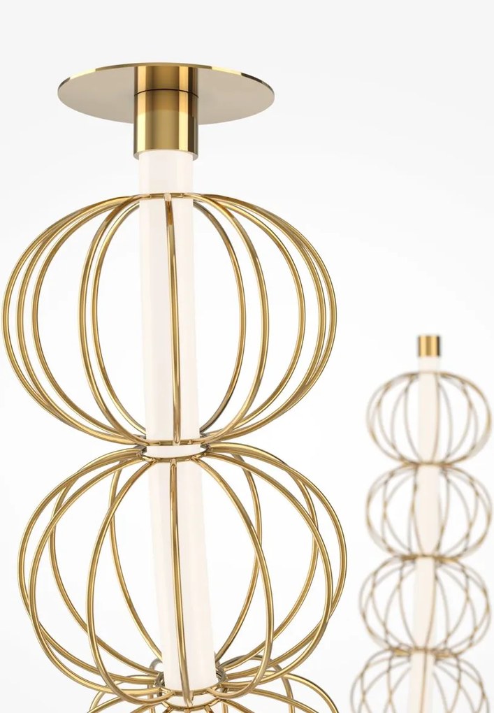 Maytoni modern függeszték golden cage fehér sárga mymod216pl-l42g3k