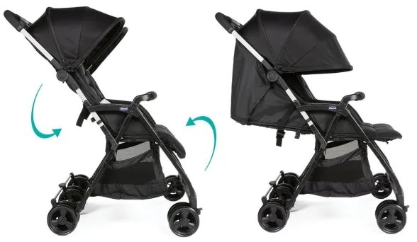 Chicco - Babakocsi ikreknek OHLALA TWIN Black Éjjel fekete