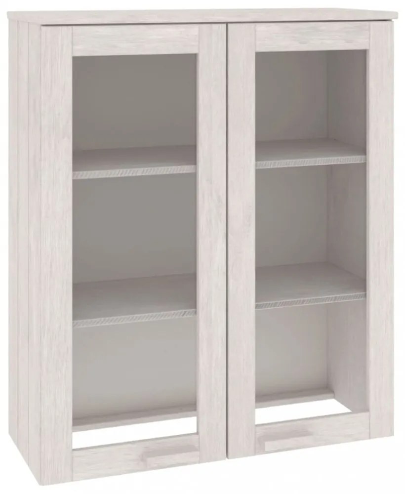 HAMAR fehér tömör fenyőfa felső szekrény 85 x 35 x 100 cm