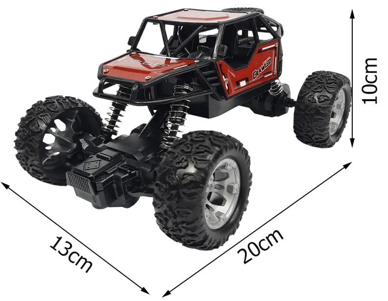 1:20 Conqueror Homokfutó Terepjáró Piros vagy Zöld 20 cm x 13 x 9 cm - lengéscsillapítós távirányítós autó Li-ion Akkuval