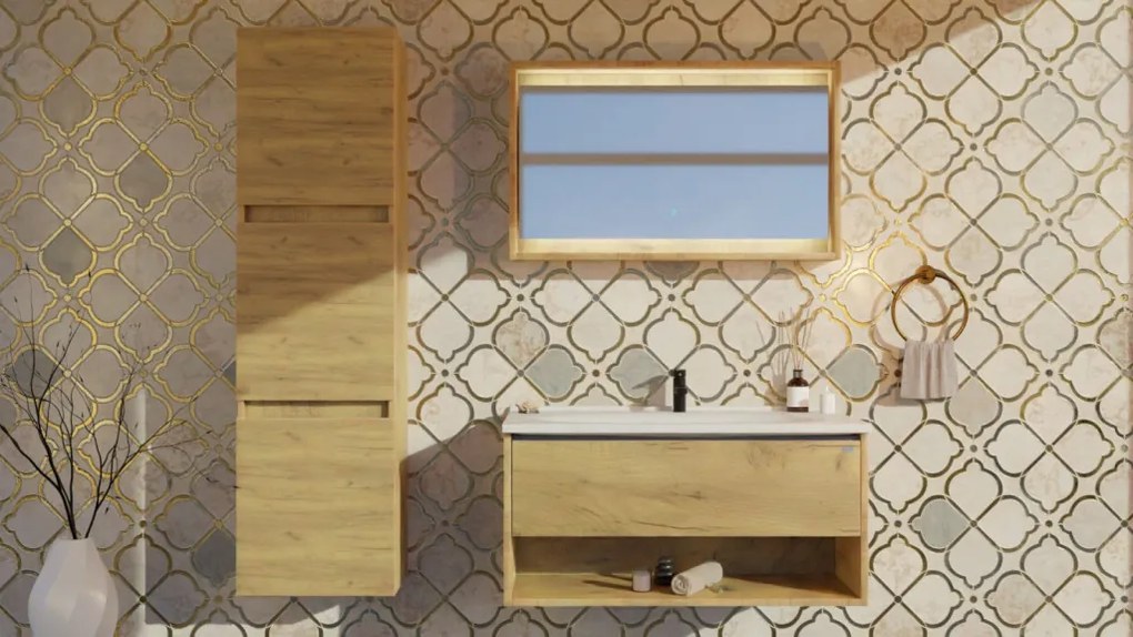 TMP NORD CRAFT fali függesztett ÁLLÓSZEKRÉNY - 150 x 38 cm