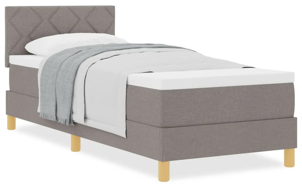 Box Spring Ágy Matraccal Barna 80x200 cm Szövet