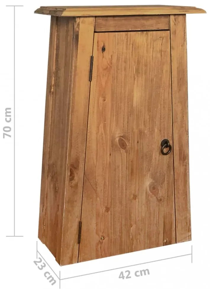 tömör újrahasznosított fenyőfa faliszekrény 42 x 23 x 70 cm