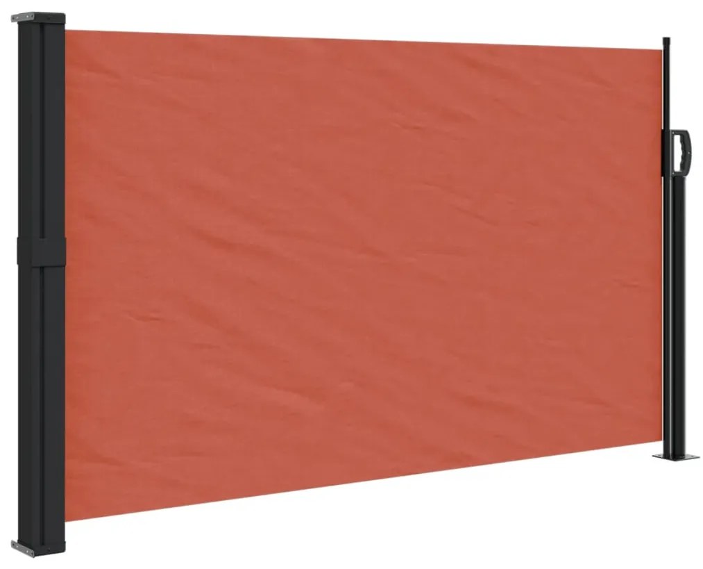 terrakotta behúzható oldalsó napellenző 120 x 600 cm