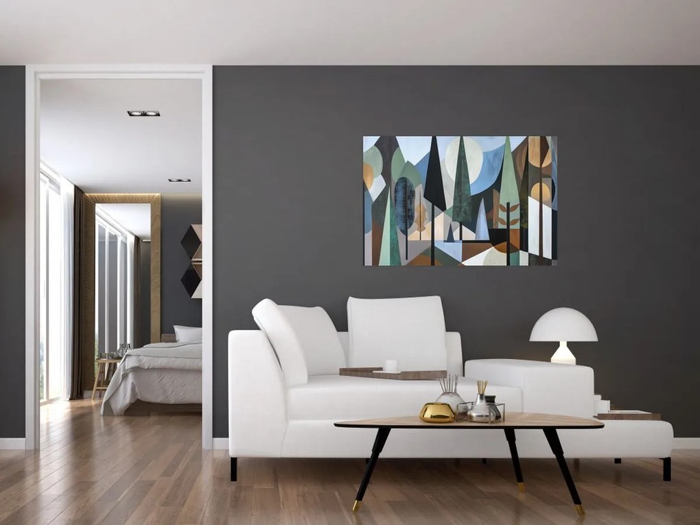 Kép - Természetes geometriai absztrakció II. (90x60 cm)