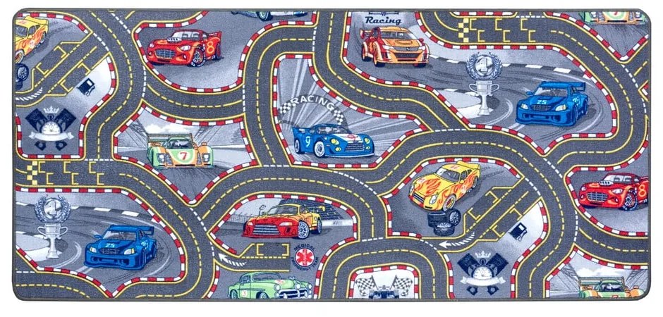 Play Race Track gyerek futószőnyeg, 90 x 200 cm - Hanse Home