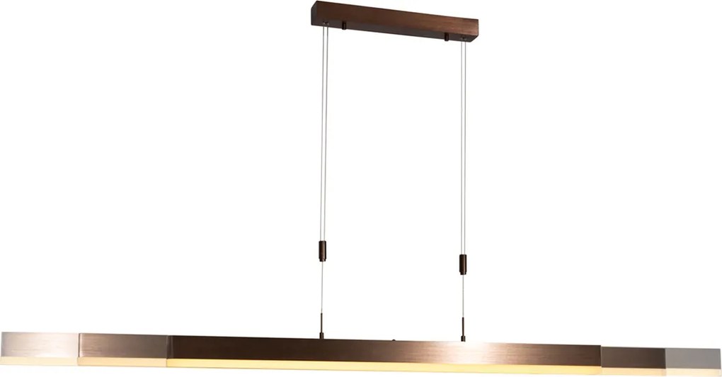 Modern állítható függőlámpa sötét bronz fényerőszabályzós LED-del - Lamba