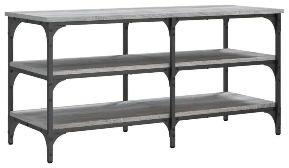 szürke sonoma színű szerelt fa cipőpolc 100 x 38,5 x 49 cm