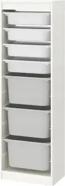 Ikea Trofast könyvespolc fehér-szürke 46x30x145 cm