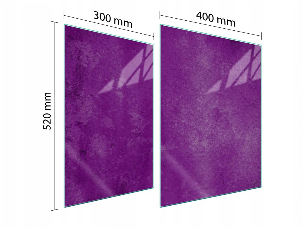 Üveg Tűzhelyvédő Főzőlap 70x52 Lila Edzett Üveg