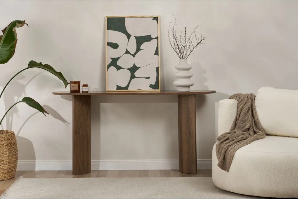 Konzolasztal, dió 150x35x75 cm